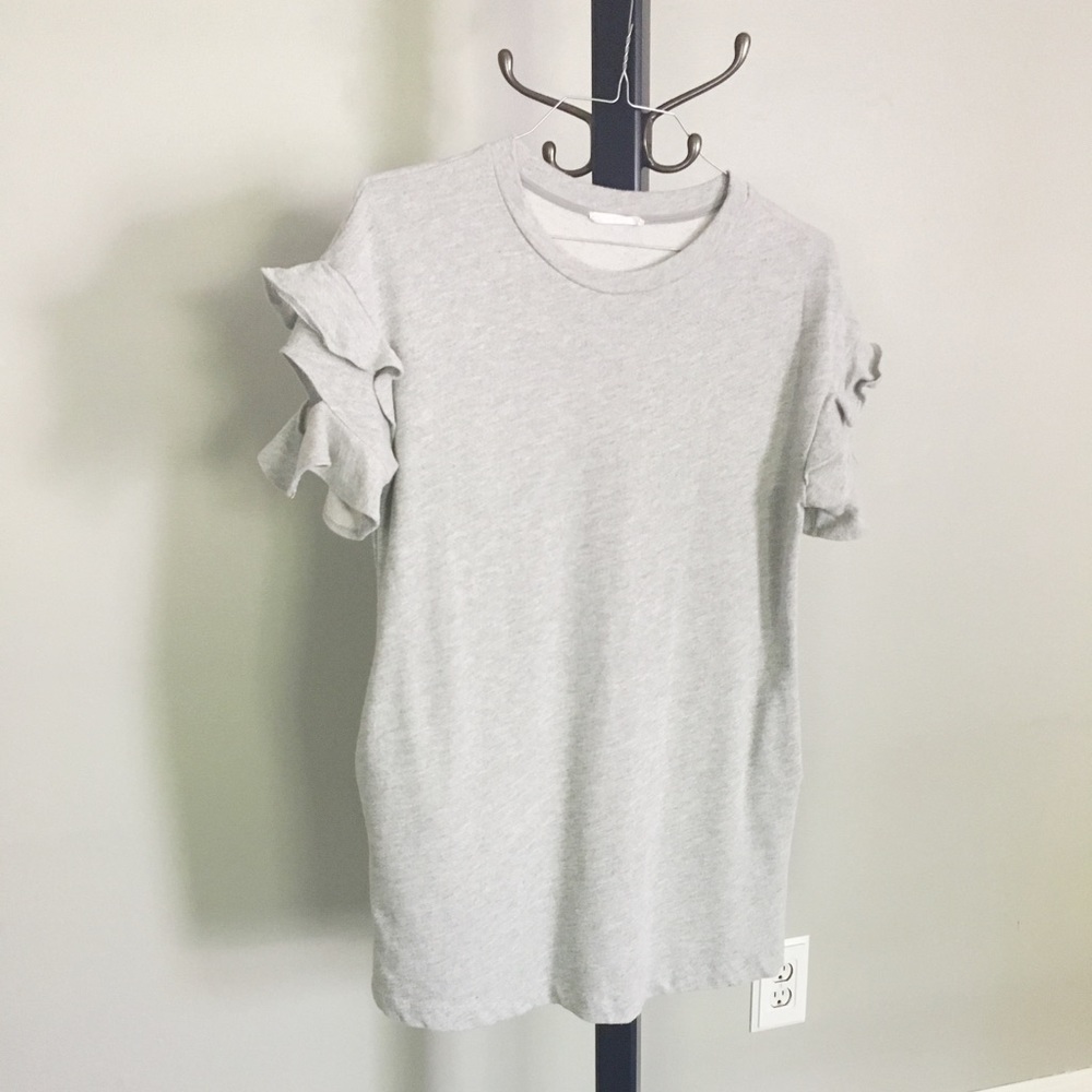 Lush ruffle sleeve detail sweatshirt dress size M